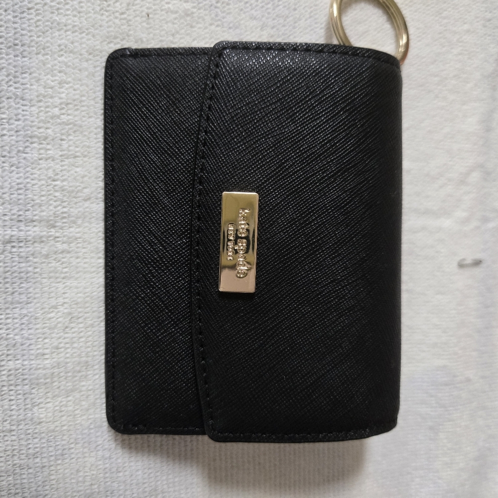 Kate Spade Black Wallet with Gold Accent